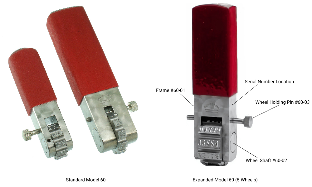 Expanded Model 60 Numbering Head How to Make Your Indent Marking Equipment Last with Character Cleaning Picks