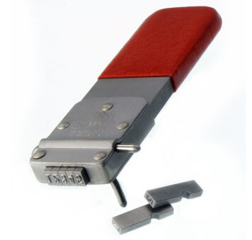 Numberall Model 22. Model 22 is an economical holder for all light-duty, handheld marking tasks. Numberall’s standard super quality steel type, up to a maximum of 5/32″ characters, may be used.
