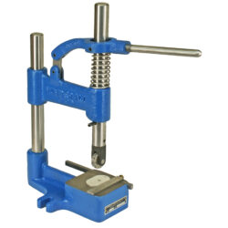The Model 47 is a platform that provides greater versatility than the Model 98. Because of the round column, the “sliding head” can be moved up or down for different size parts.