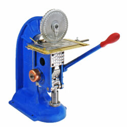 The Numberall Model 94 Heavy Duty Numbering and Lettering Press offers robust performance for precision stamping on nameplates. Its heavy-duty frame and adjustable pressure settings ensure clear, consistent marks on various materials.