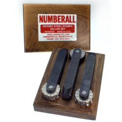 Eliminate searching for up to 40 individual hand stamps. Rigidly constructed and well-balanced, single wheel rotary stamps provide an efficient means of stamping individual characters.