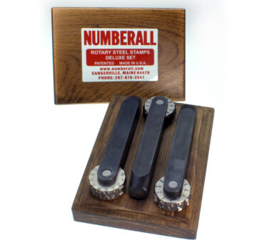 Eliminate searching for up to 40 individual hand stamps. Rigidly constructed and well-balanced, single wheel rotary stamps provide an efficient means of stamping individual characters.