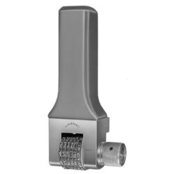 The Model 80 features a one-wheel quick-change system for easy, low-volume consecutive numbering. Rotate the knob on the right to change the last character.