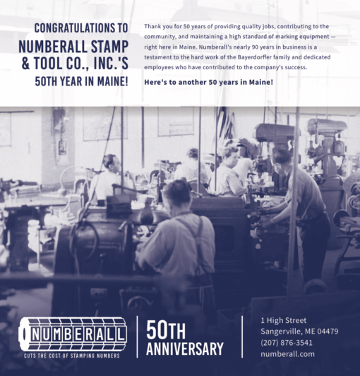 Numberall celebra los 50 años de operación en Maine | Blog de Numberall