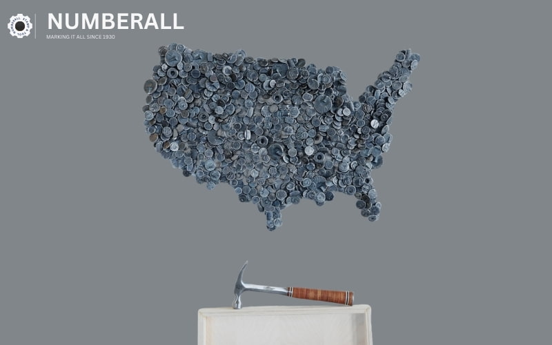 A Sculptor John Bisbee Uses Numberall Custom Stamp